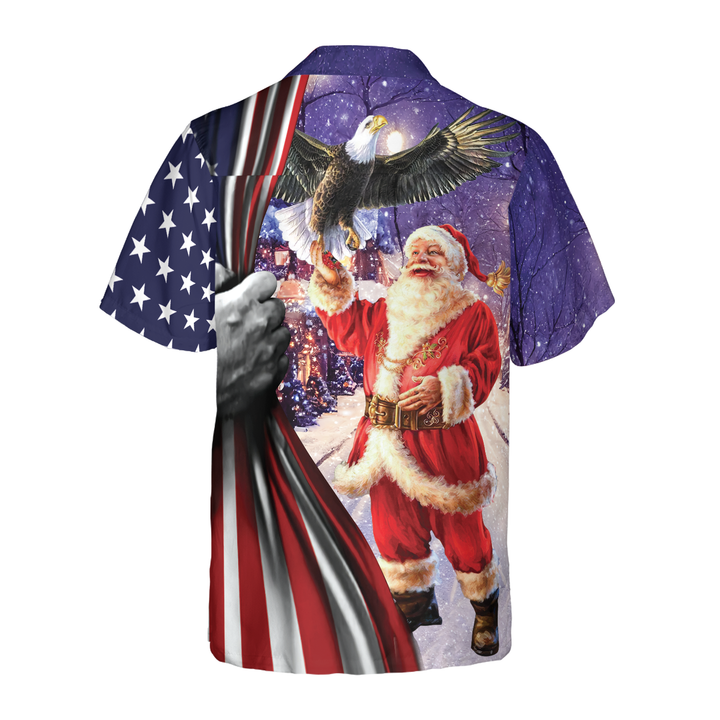 Lune London | Hawaiian Hyperfavorite Christmas T-shirts, Santa T-shirt with eagle short sleeves, Christmas T-shirt gift idea for men and women