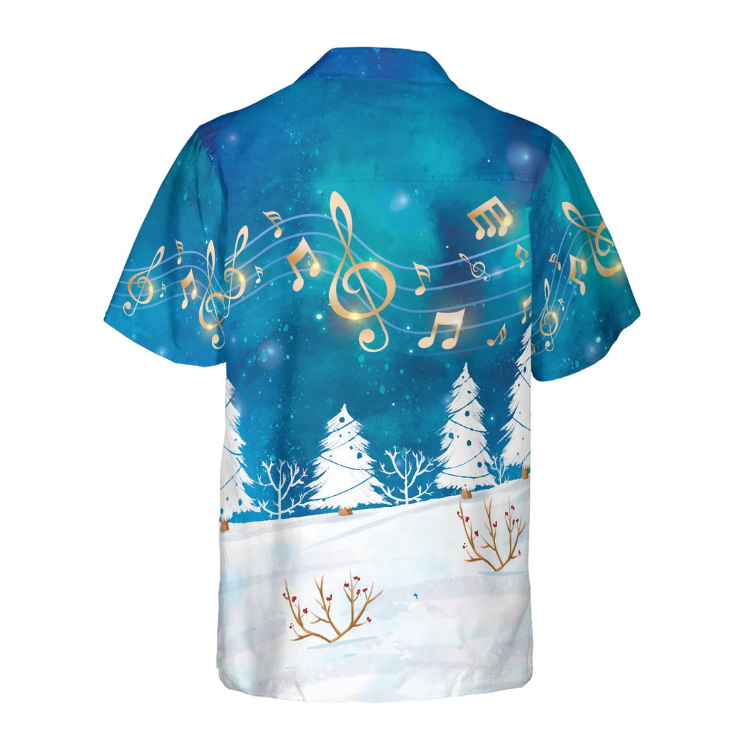 Lune London | Chemises hawaïennes Hyperfavor de Noël pour hommes et femmes, Santa Sing Musique Chemise hawaïenne avec boutonnière à manches courtes