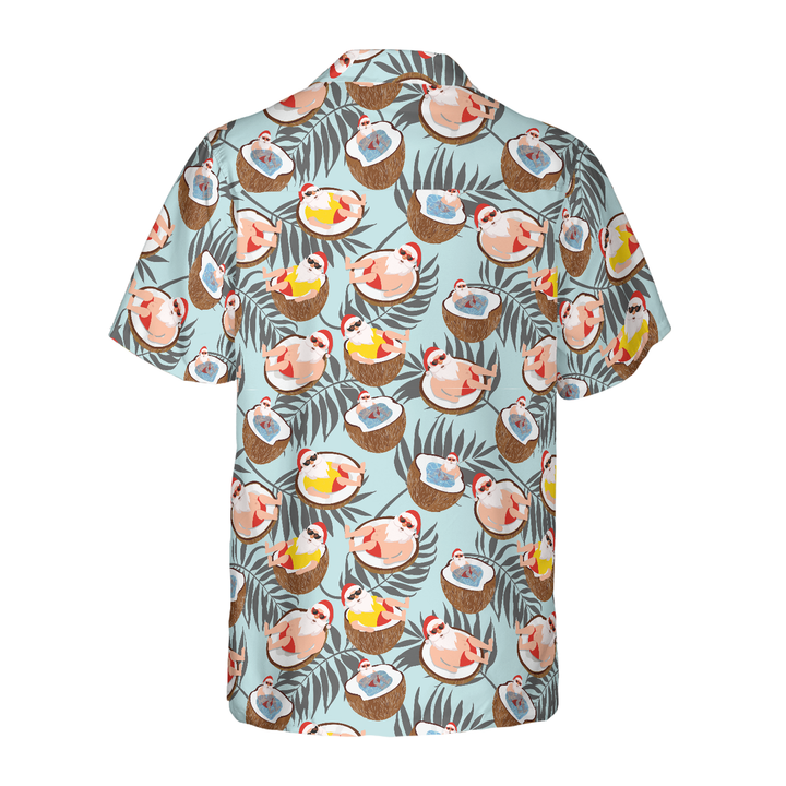 Lune London | Christmas Hawaiian shirts Hyperfavor, Santa Claus t-shirt with coconut short sleeves, Christmas t-shirt gift idea for men and women
