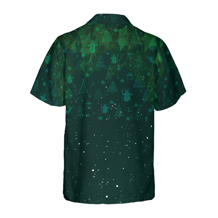 Lune London | Chemises hawaïennes de Noël pour hommes et femmes, chemise hawaïenne à boutons courts avec couronne de Noël.png