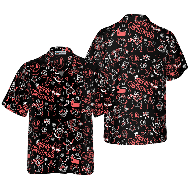 Lune London | Christmas Hawaiian shirts Hyperfavor, Christmas striped short sleeve shirt, Christmas gift idea for men and women