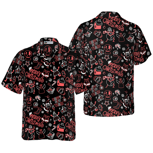 Lune London | Christmas Hawaiian shirts Hyperfavor, Christmas striped short sleeve shirt, Christmas gift idea for men and women