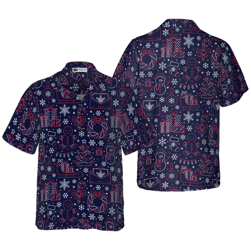 Lune London | Hawaiian shirts, short sleeve Christmas lines pattern shirt, Christmas gift idea for men and women