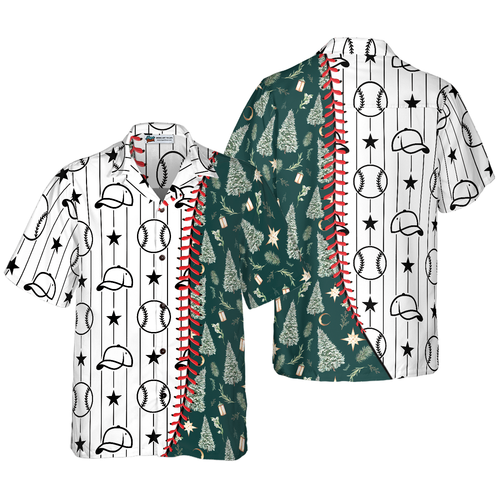 Lune London | Hyperfavor Hawaiian Christmas Shirts, Short Sleeve Baseball Print T-Shirt, Christmas T-Shirt Gift Idea for Men and Women