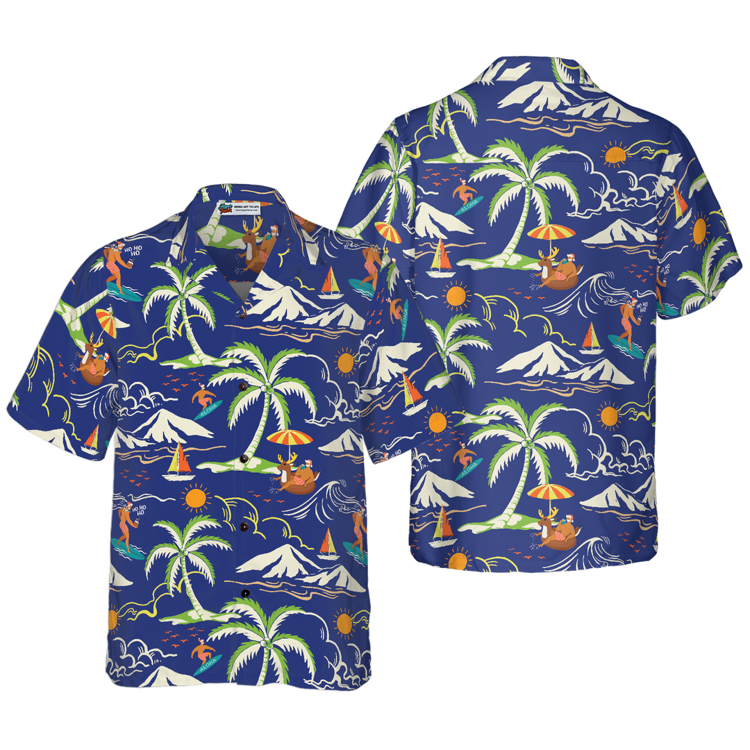 Lune London | Hawaiian shirts Hyperfavor Christmas, Santa beach summer pattern 3 short sleeve shirts, Christmas gift idea for men and women