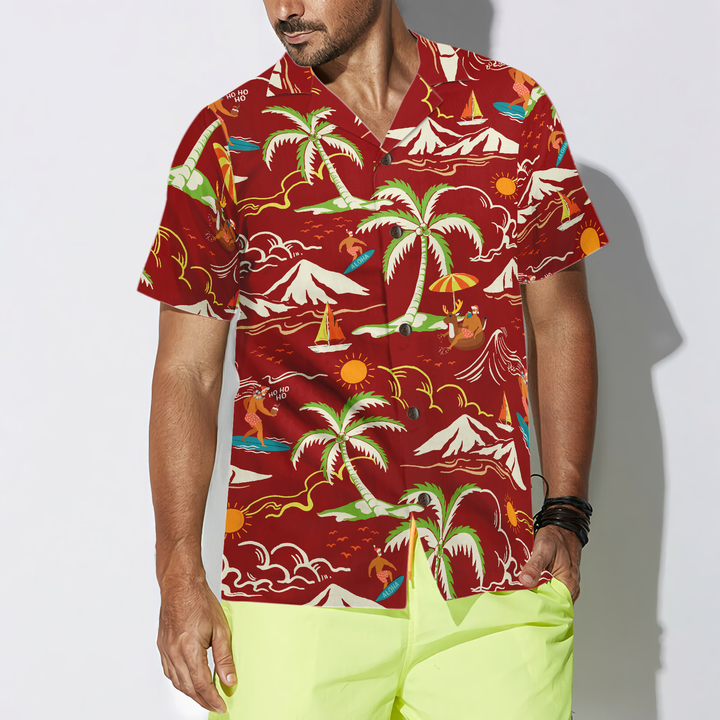 Lune London | Christmas Hawaiian shirts Hyperfavor, Christmas beach T-shirt Santa summer pattern 1 short sleeves, gift idea t-shirt for men and women
