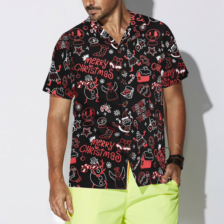 Lune London | Christmas Hawaiian shirts Hyperfavor, Christmas striped short sleeve shirt, Christmas gift idea for men and women