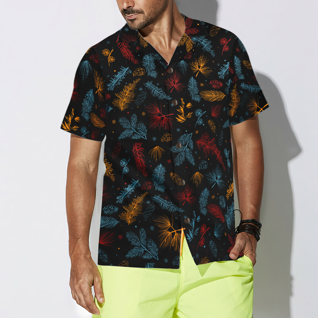 Lune London | Hyperfavor Santa Beach Muster 2 Hawaiian Shirt, Short Sleeve Christmas Button-Up Shirt for Men and Women
