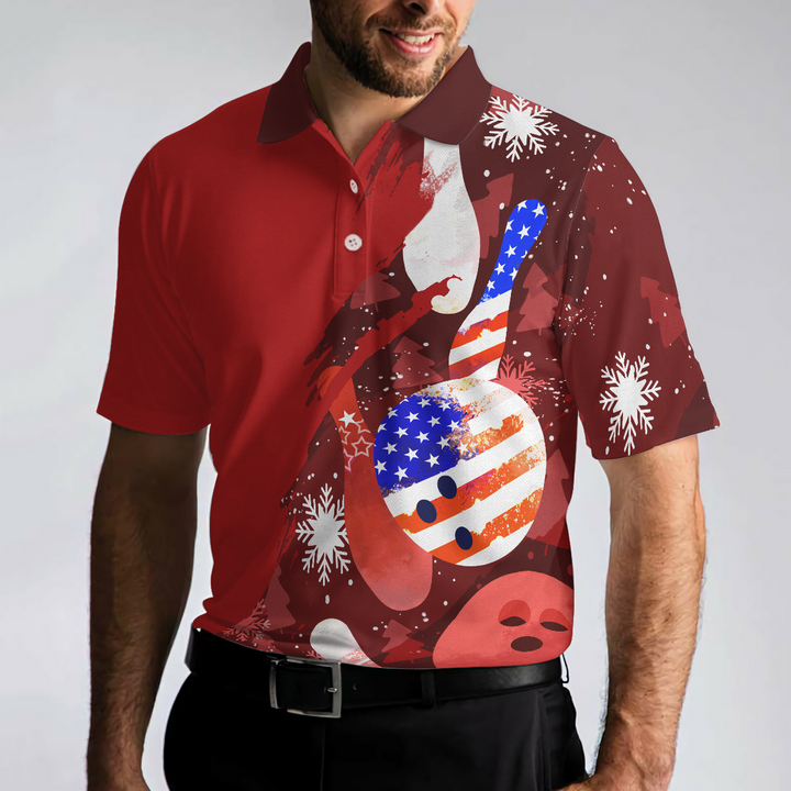 Lune London | American flag Christmas bowling ball and pins polos for men