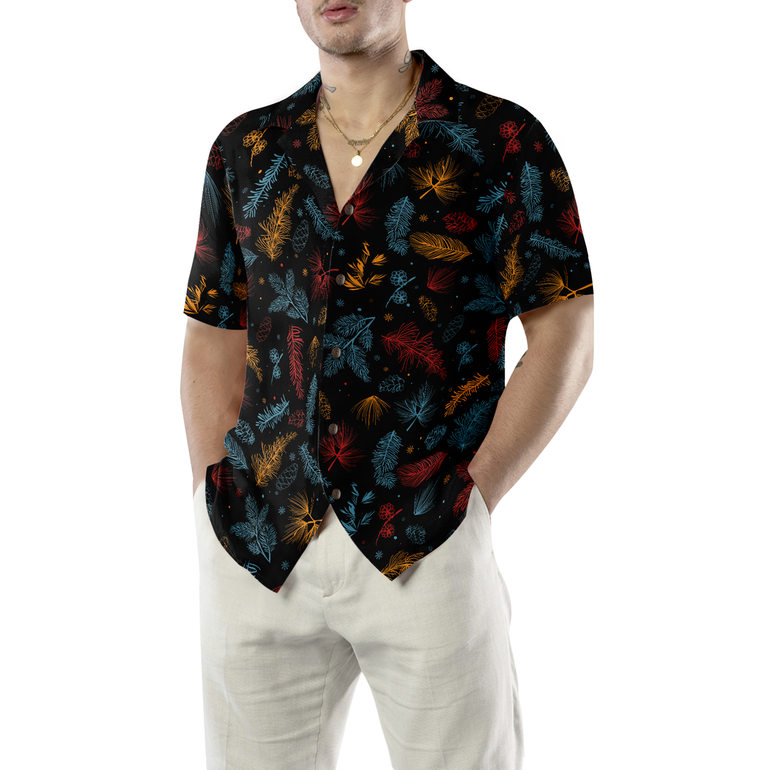 Lune London | Hyperfavor Santa Beach Muster 2 Hawaiian Shirt, Short Sleeve Christmas Button-Up Shirt for Men and Women