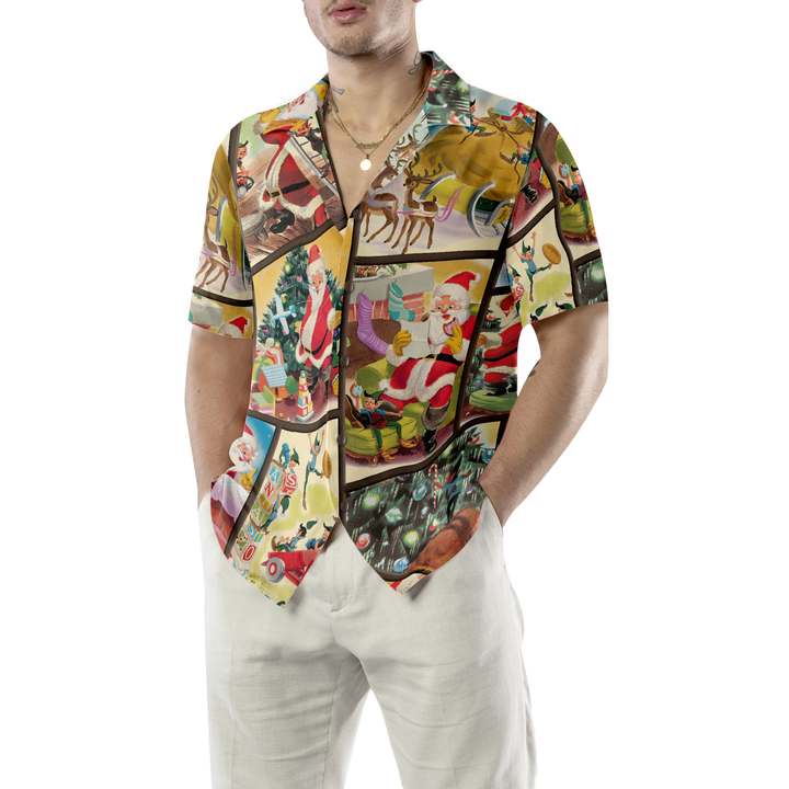 Lune London | Hyperfavor Christmas Hawaiian shirts for men and women, Santa's Elf button-up Hawaiian shirt gift short sleeves