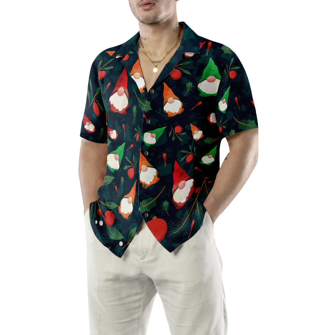 Lune London | Hyperfavor Christmas Hawaiian shirts, short gnome pattern Christmas shirts, Christmas gift idea for men and women