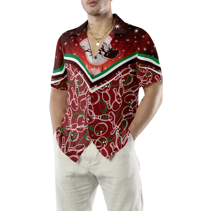 Lune London | Hyperfavor Christmas Hawaiian Shirts, short sleeve Christmas bowling pattern shirt, Christmas gift idea for men and women