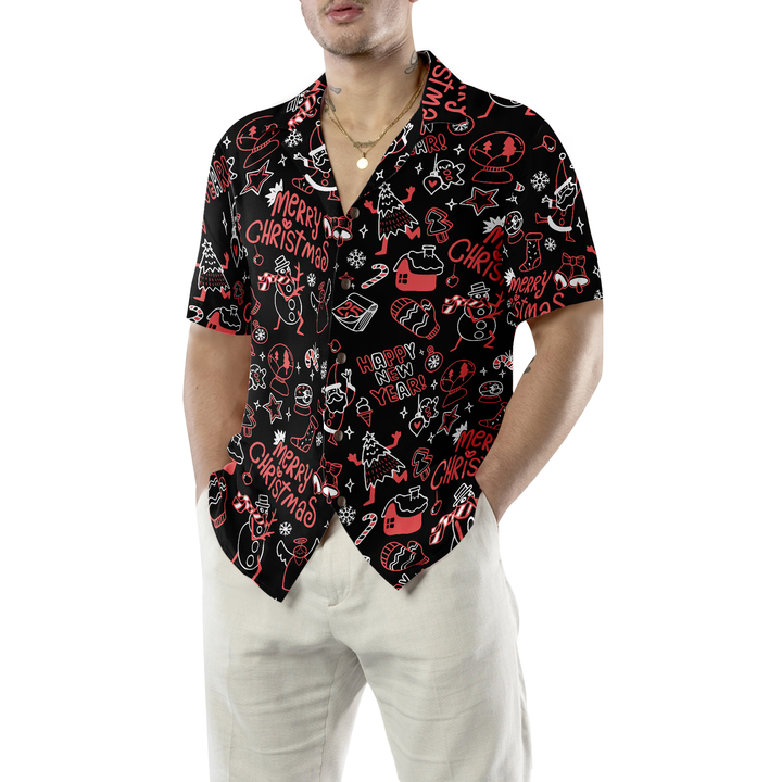Lune London | Christmas Hawaiian shirts Hyperfavor, Christmas striped short sleeve shirt, Christmas gift idea for men and women
