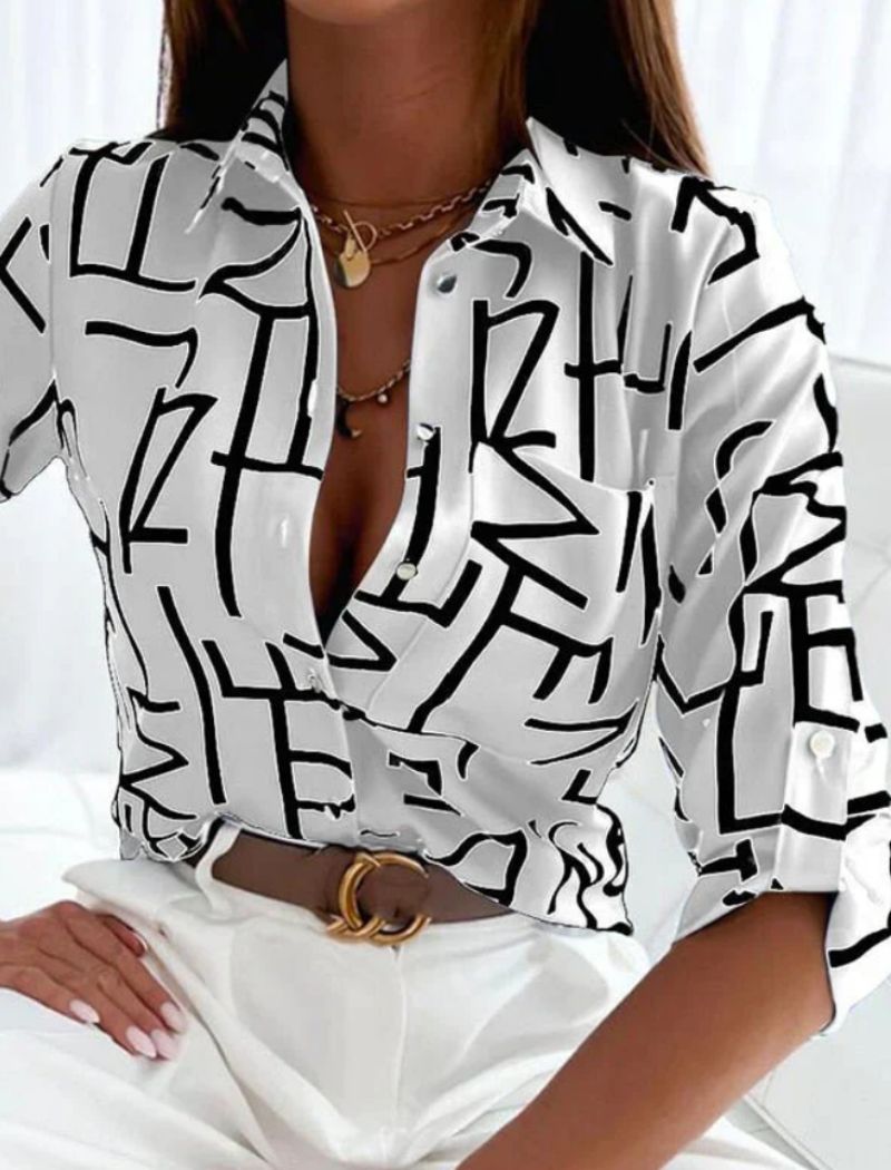 Lune London | Women's Summer Blouse with Fold-Down Collar