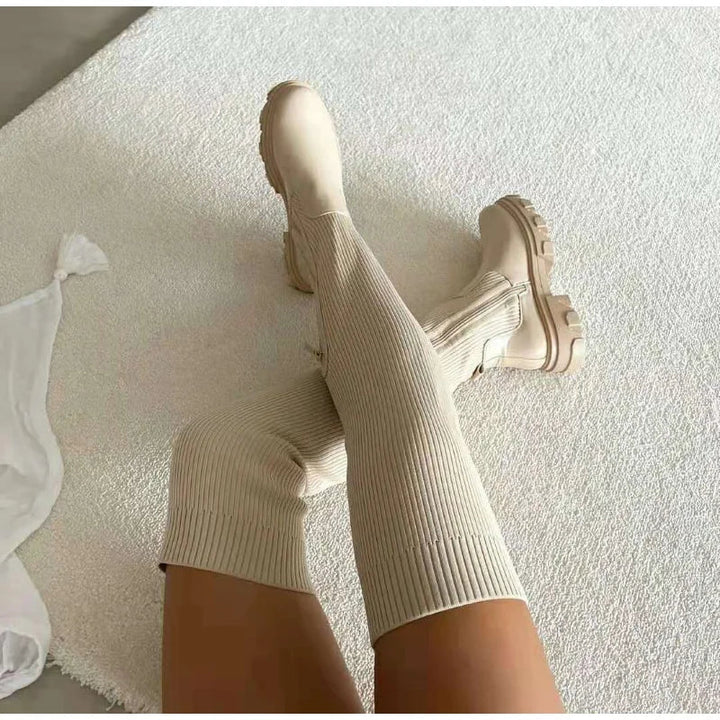 Lune London | Thigh-high sock boots