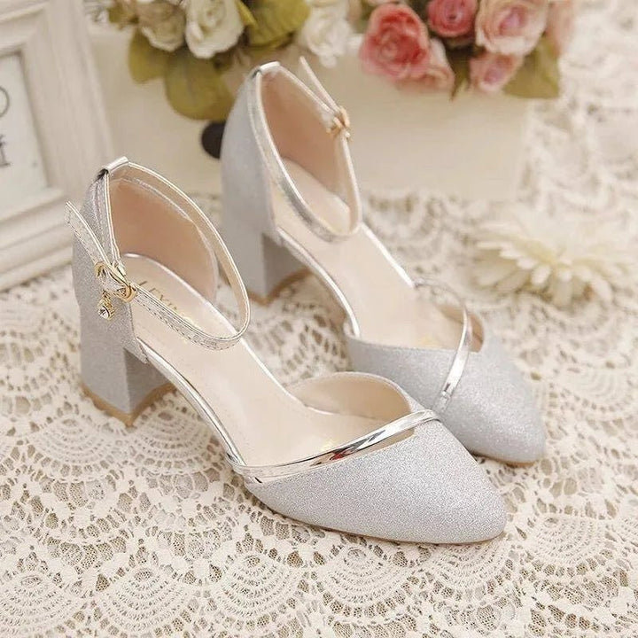 Lune London | Elegant Block Heel Shoes for Women Ankle Strap