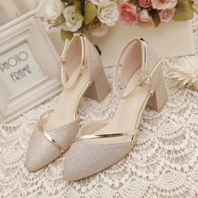 Lune London | Elegant Block Heel Shoes for Women Ankle Strap