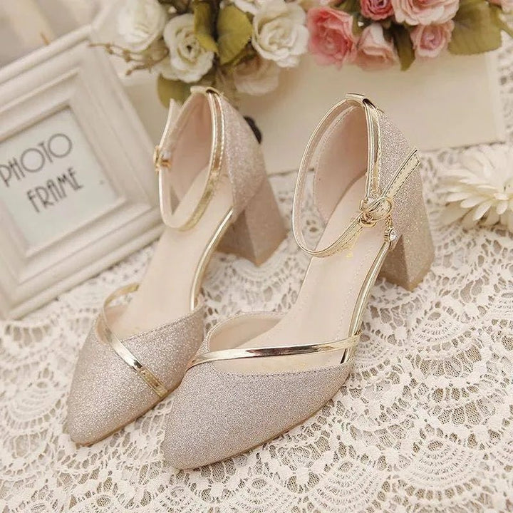 Lune London | Elegant Block Heel Shoes for Women Ankle Strap