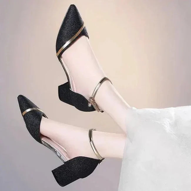 Lune London | Elegant Block Heel Shoes for Women Ankle Strap
