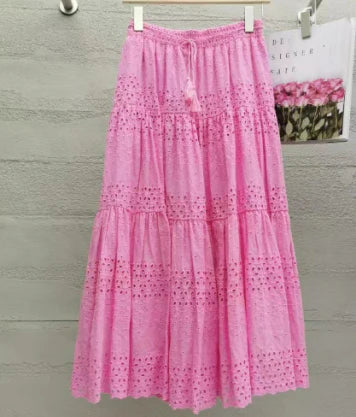 Lune London | Longer Cotton Tiered Skirt