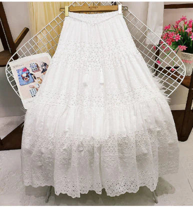 Lune London | Longer Cotton Tiered Skirt
