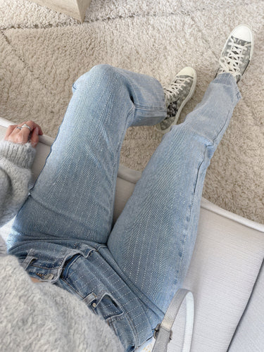 Lune London | Shimmering denim pants with sequins