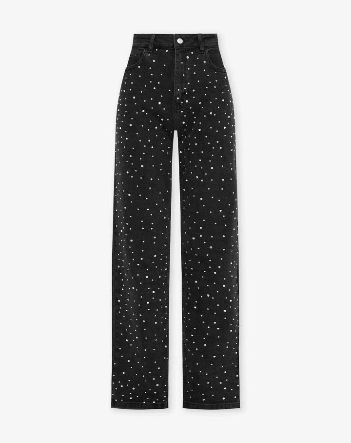 Lune London | Shimmering denim pants with sequins