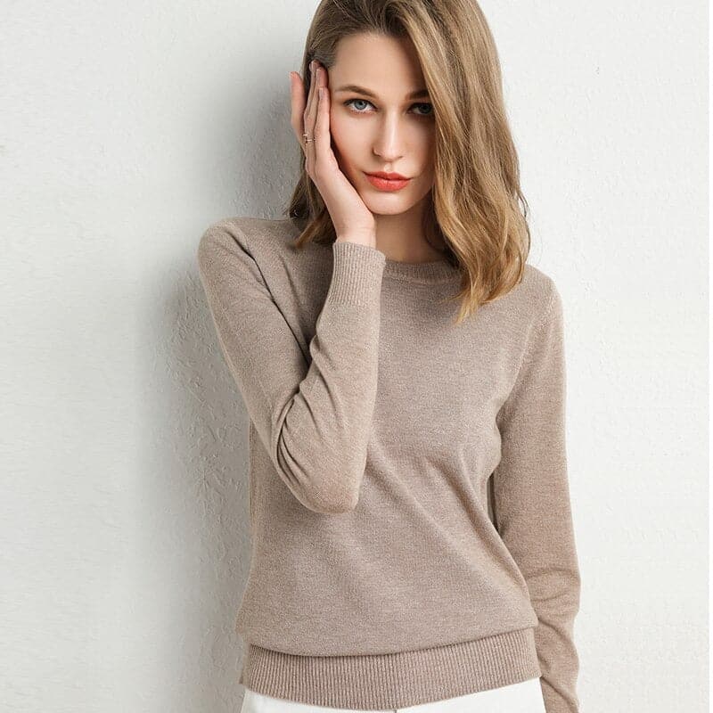 Lune London | Sweatshirt - Soft wool blend - round neck - long sleeves - comfortable fit