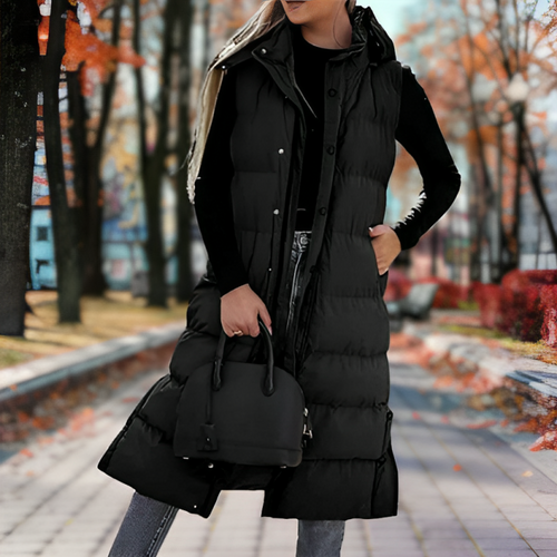 Lune London | Stylish Sleeveless Hoodie Long