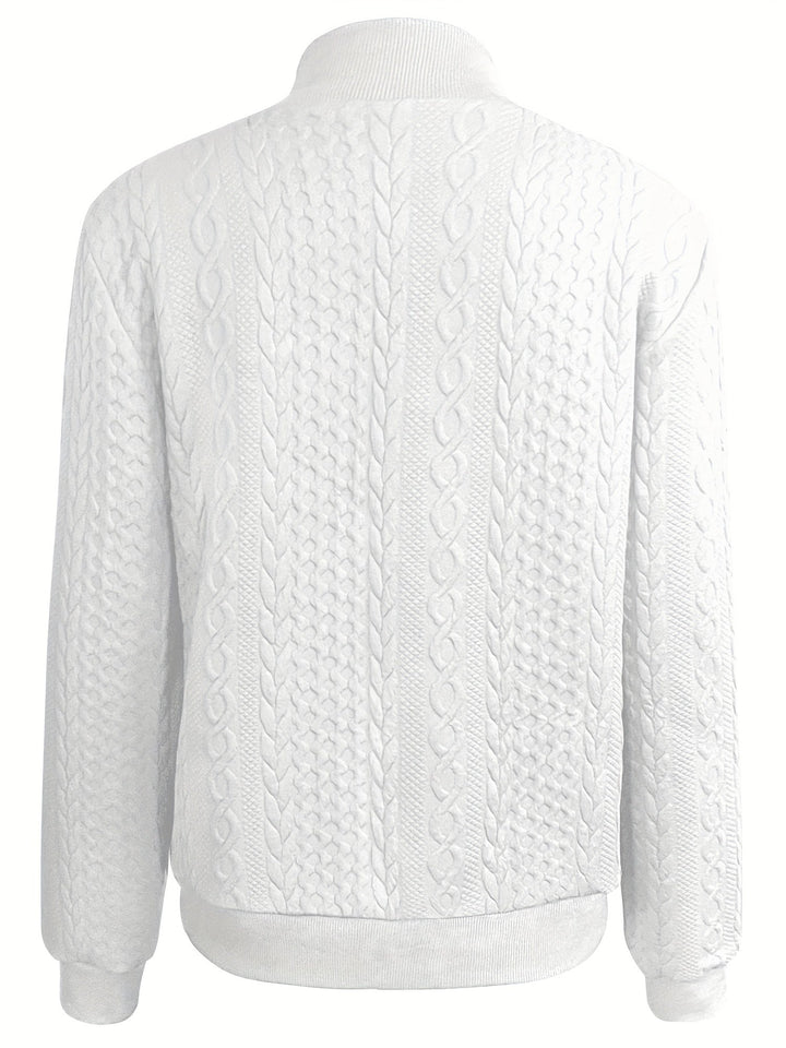 Lune London | Casual bomber jacket with texture and zipper