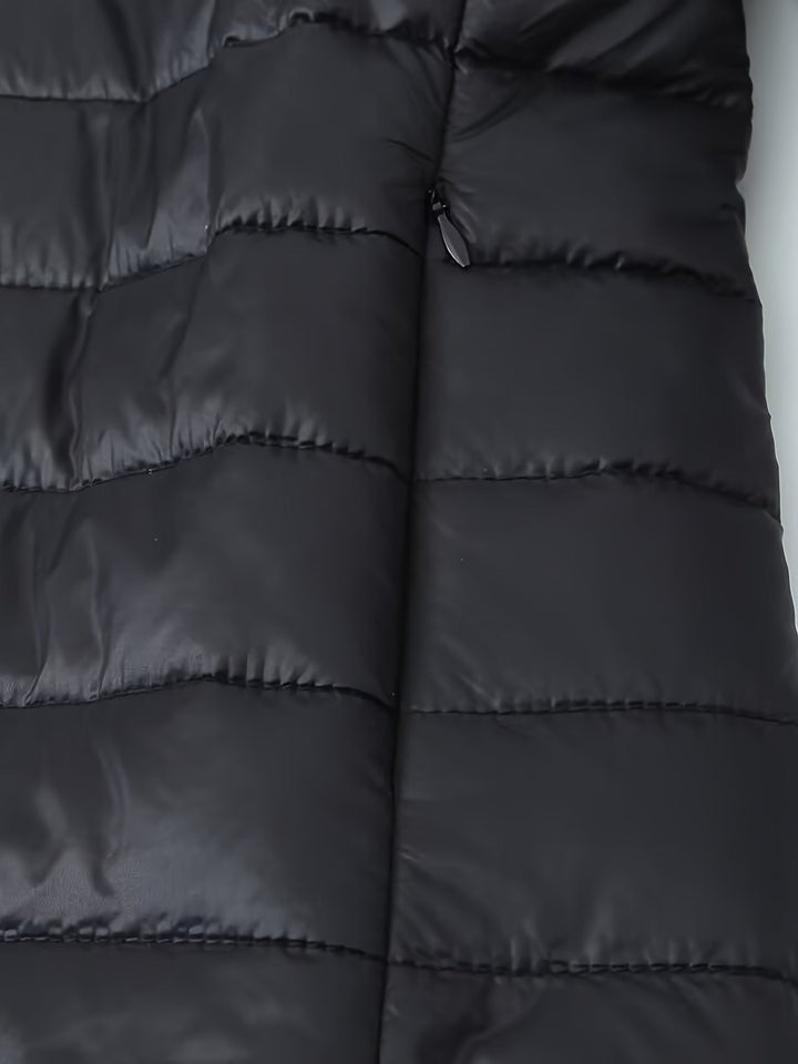 Lune London | Warm Puffy Jacket with Zipper and Faux Fur Lining