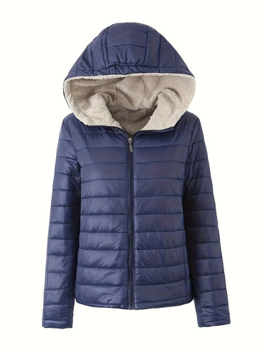 Lune London | Warm Puffy Jacket with Zipper and Faux Fur Lining