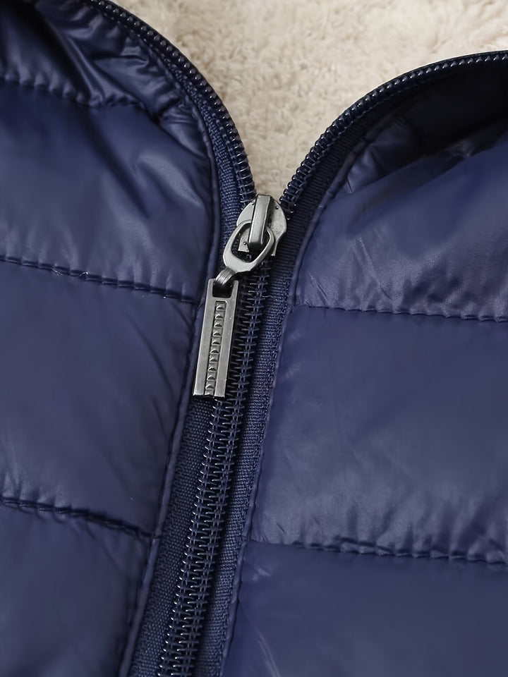 Lune London | Warm Puffy Jacket with Zipper and Faux Fur Lining
