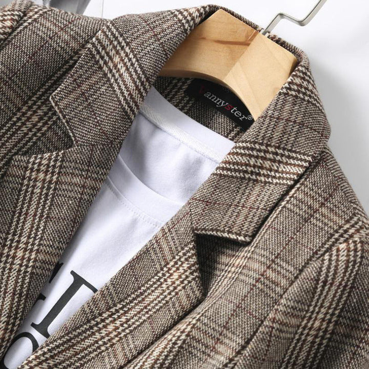 Lune London | Office Women's Checked Blazer Long Sleeve Casual Jacket