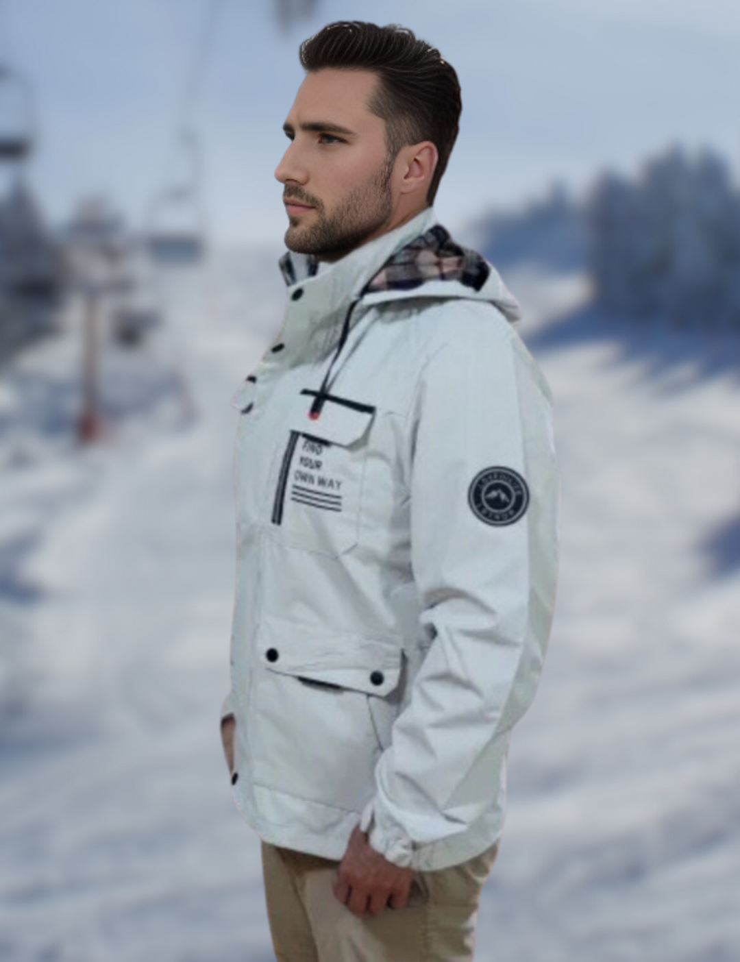 Lune London | Waterproof Outdoor Winter Jacket - Sporty Parka with Removable Hood and Multifunctional Pockets for Daily Life and Adventures