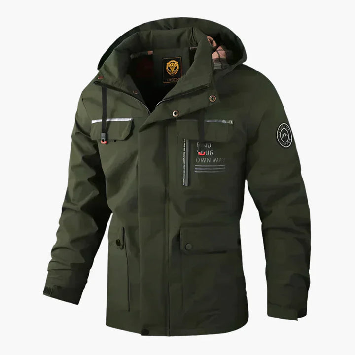 Lune London | Waterproof Outdoor Winter Jacket - Sporty Parka with Removable Hood and Multifunctional Pockets for Daily Life and Adventures
