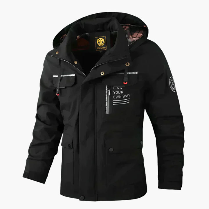 Lune London | Waterproof Outdoor Winter Jacket - Sporty Parka with Removable Hood and Multifunctional Pockets for Daily Life and Adventures