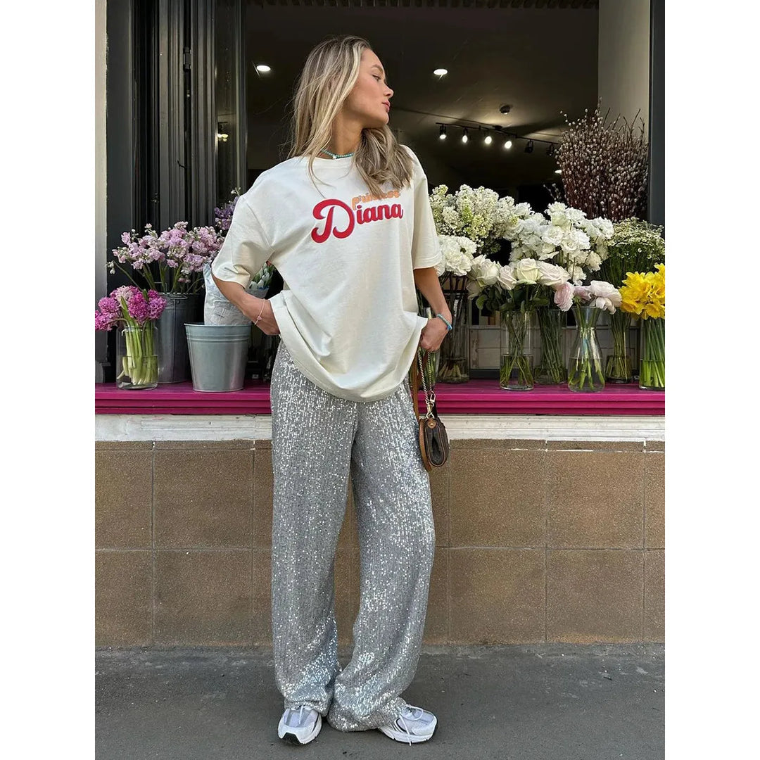 Lune London | Silver Sequin Pants for Festive Occasions