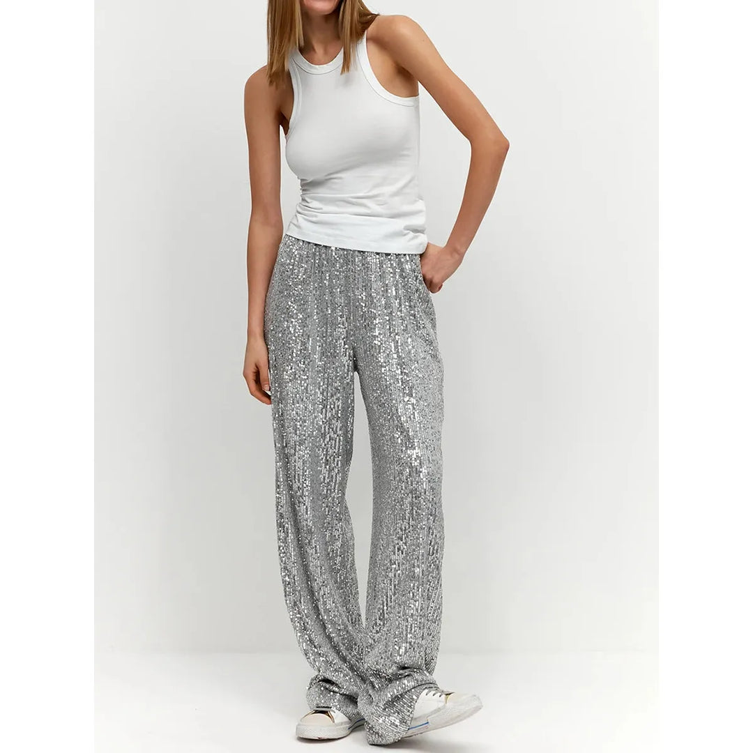 Lune London | Silver Sequin Pants for Festive Occasions
