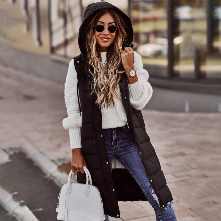 Lune London | Knee-length quilted vest for women