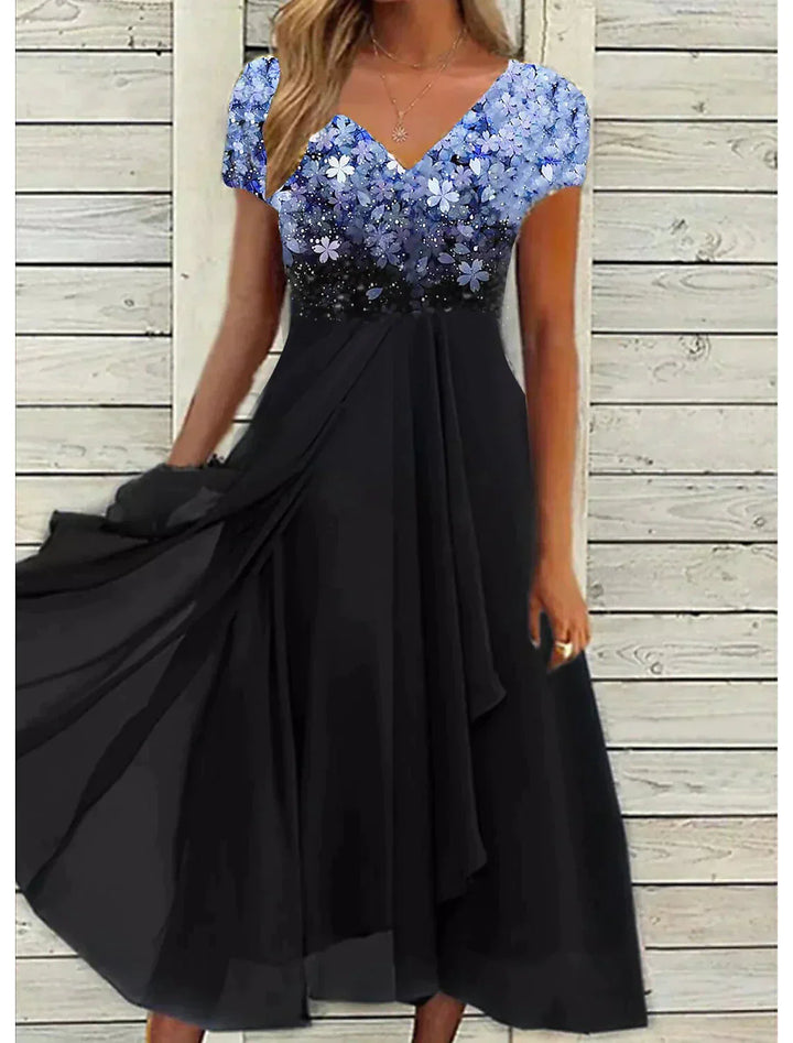 Lune London | Elegant Midi Dress with Floral Lace