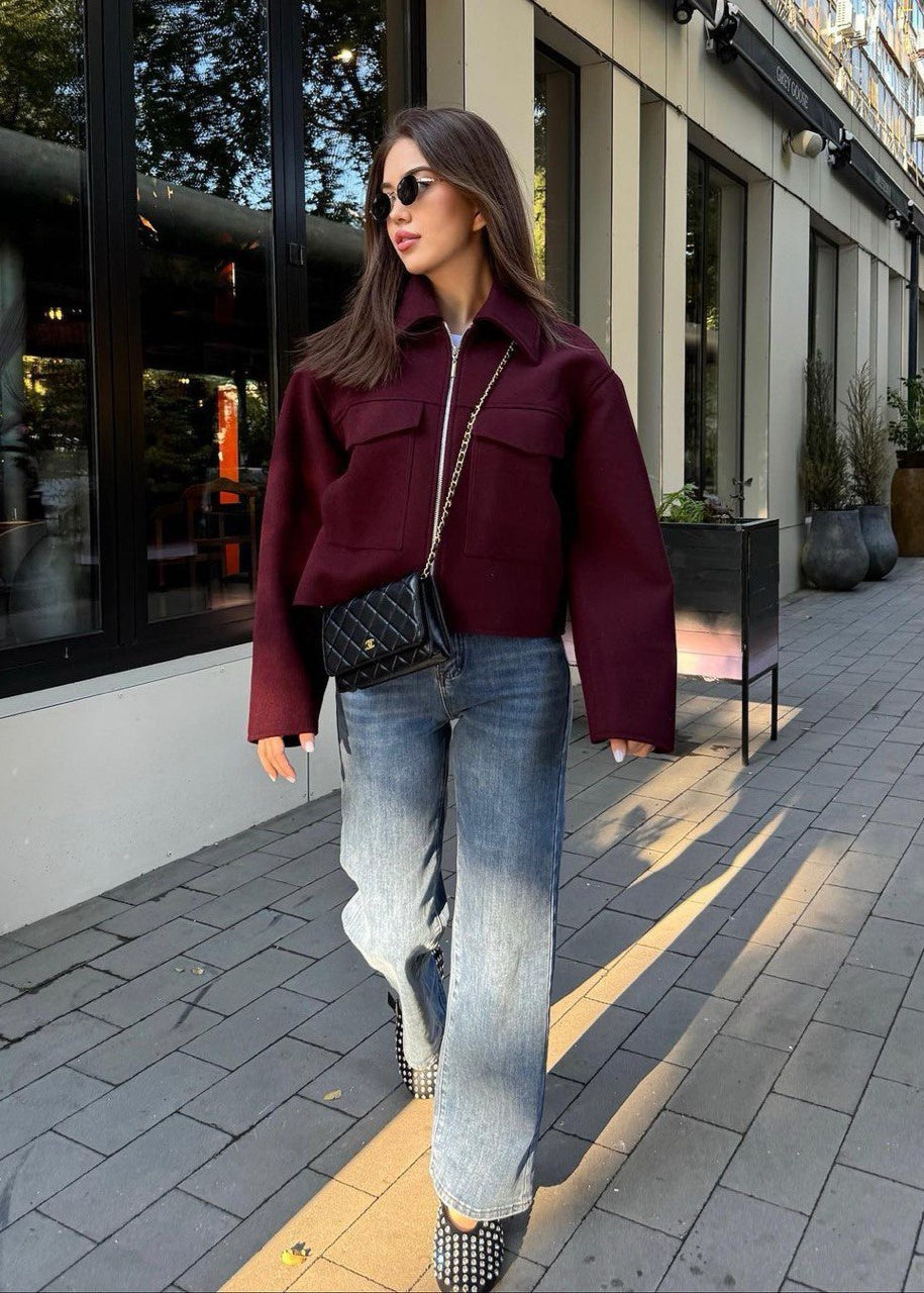 Lune London | City Zip Jacket – Boxy Wool Blend Fit