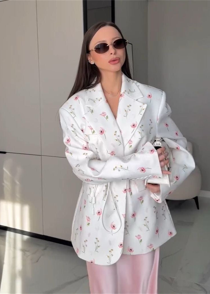 Lune London | Garden - Belted Floral Print Blazer