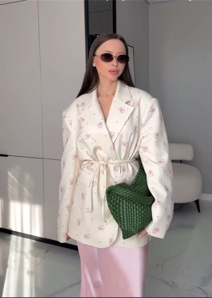 Lune London | Garden - Belted Floral Print Blazer