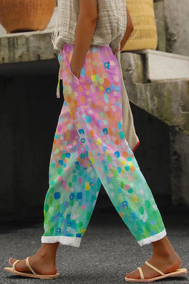 Lune London | Casual Unique Printed Button Pocket Pants