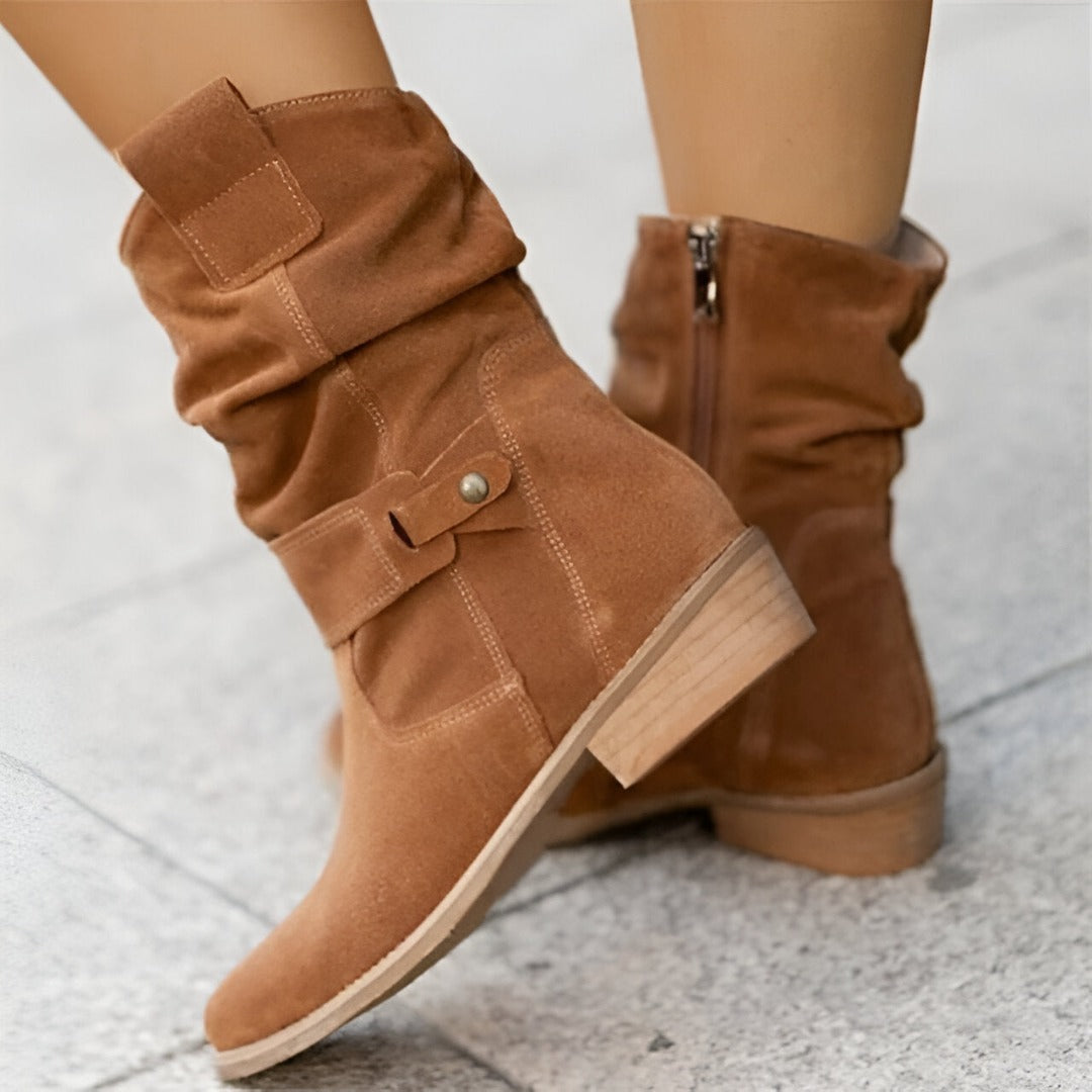Women's Faux Suede Boots with Plush & Comfort Lune London