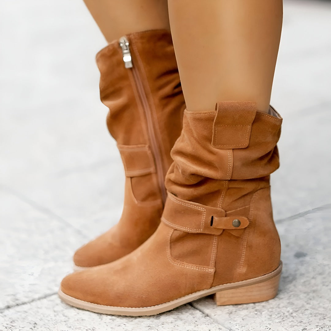 Women's Faux Suede Boots with Plush & Comfort Lune London