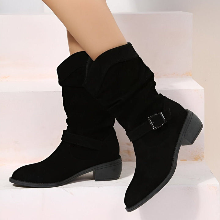 Women's Faux Suede Boots with Plush & Comfort Lune London
