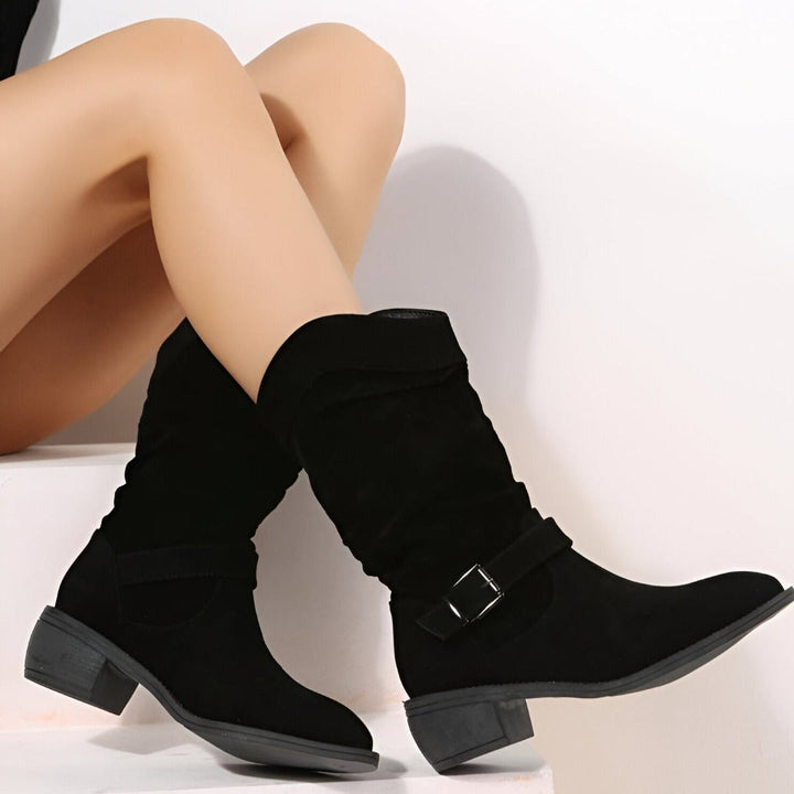 Women's Faux Suede Boots with Plush & Comfort Lune London